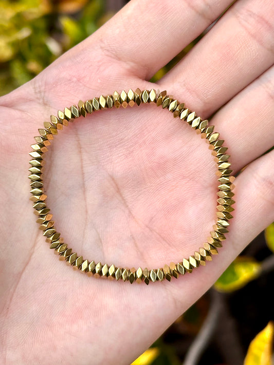 Pulsera ajustable de Hematita Dorada