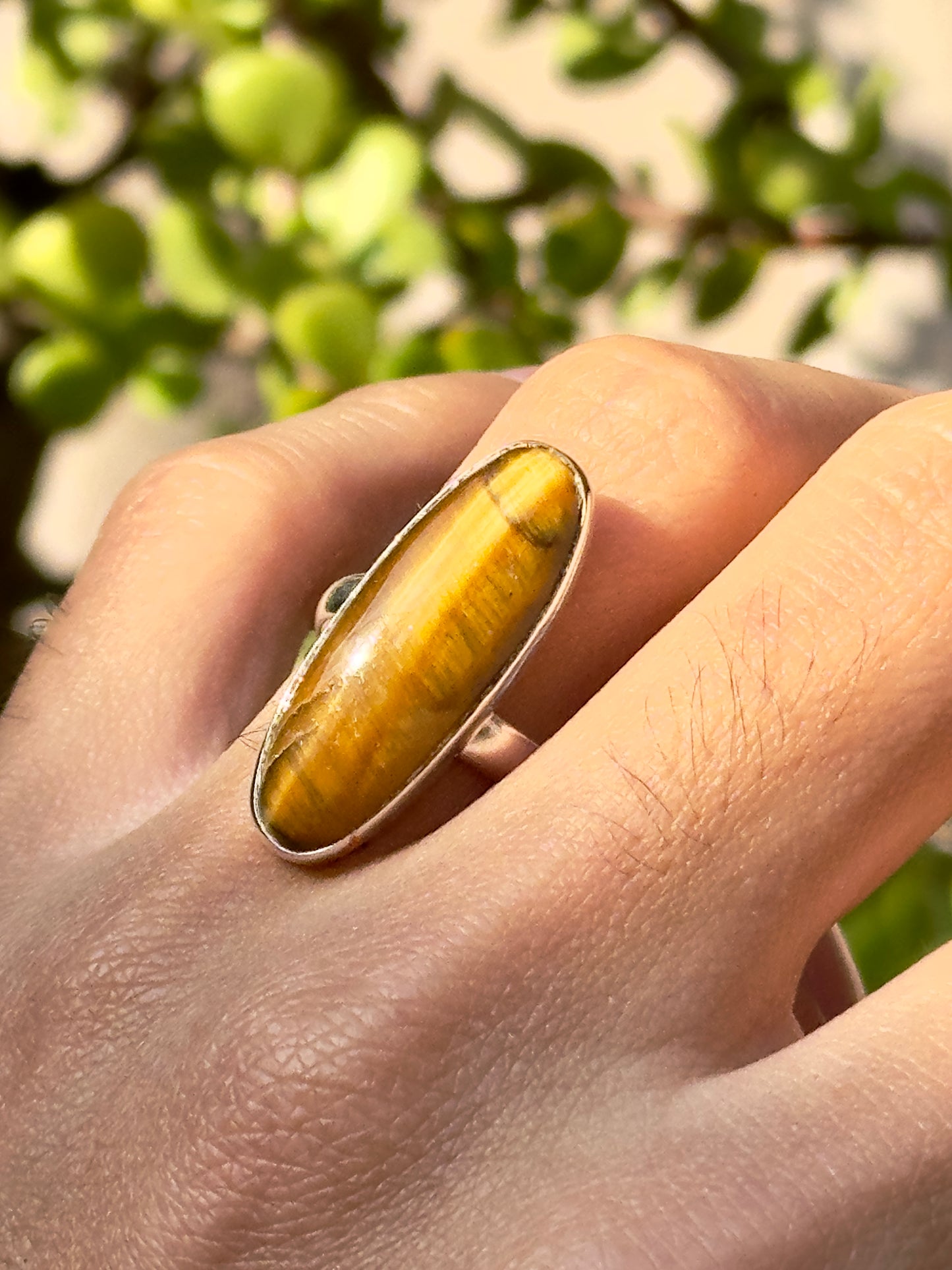 Anillo ajustable de Ojo de Tigre