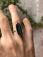 Anillo ajustable de Turmalina Negra
