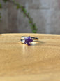 Anillo ajustable de Amatista estrella mini