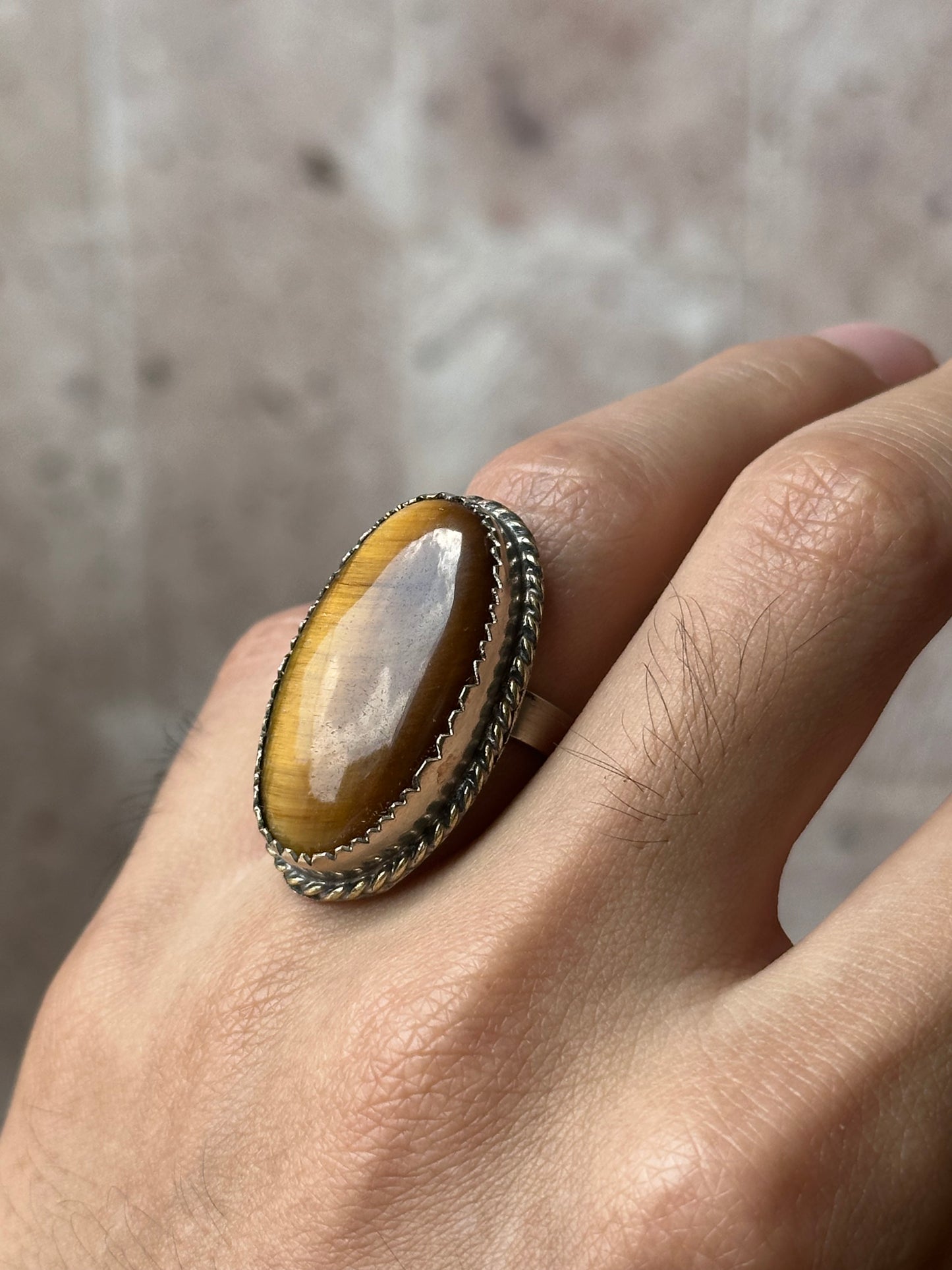 Anillo ajustable de Ojo de Tigre