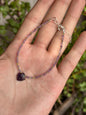 Pulsera Ajustable de Peridoto y Amatista