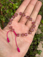 Pulsera Ajustable de Cuarzo Fresa, Hematita y Cuarzo Rosa