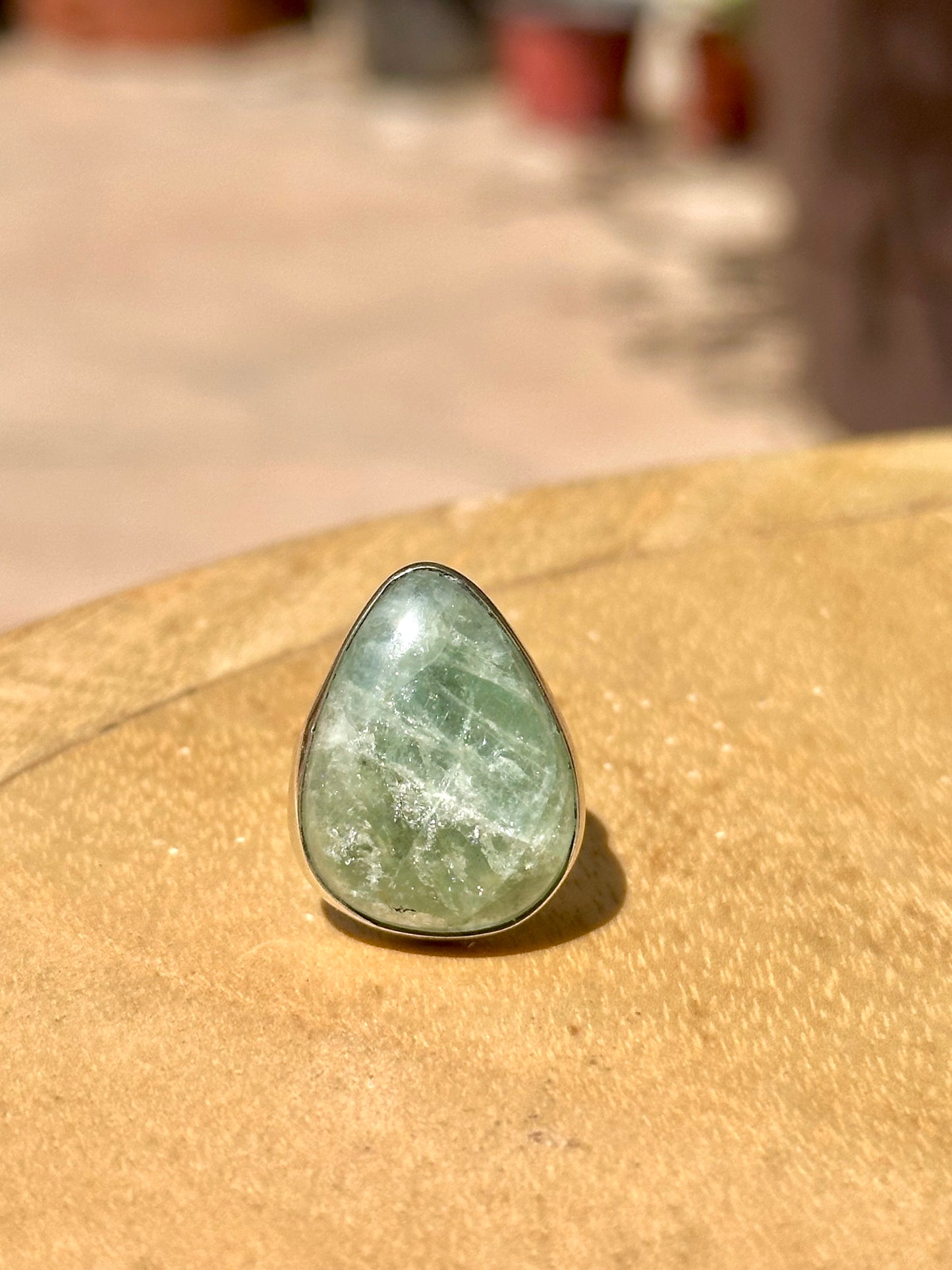 Anillo ajustable de Aguamarina