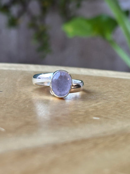 Anillo Ajustable de Morganita Facetada