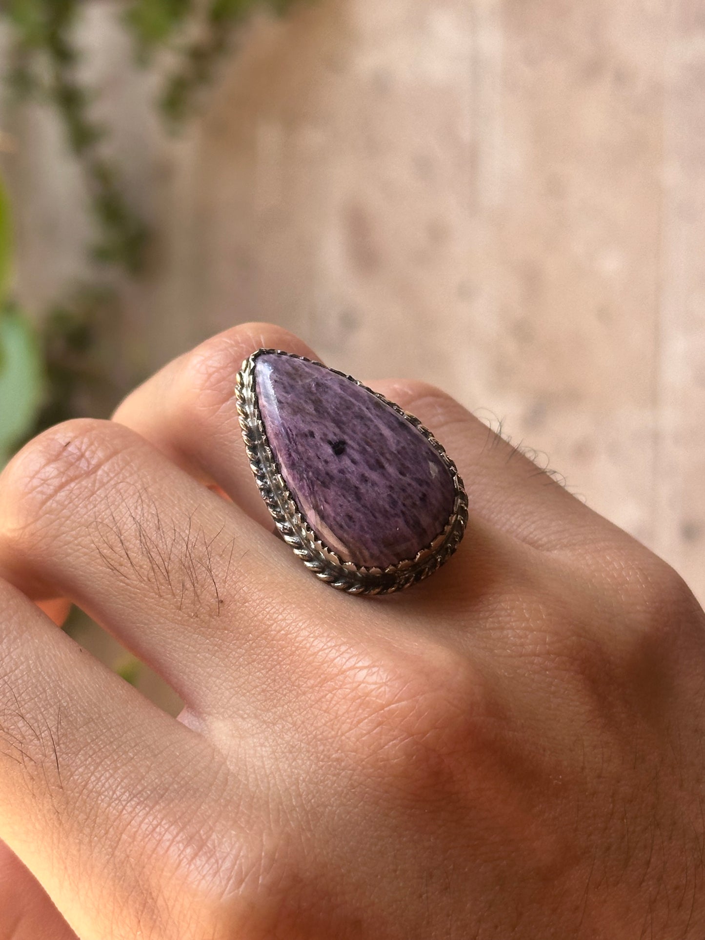 Anillo ajustable de Charolita