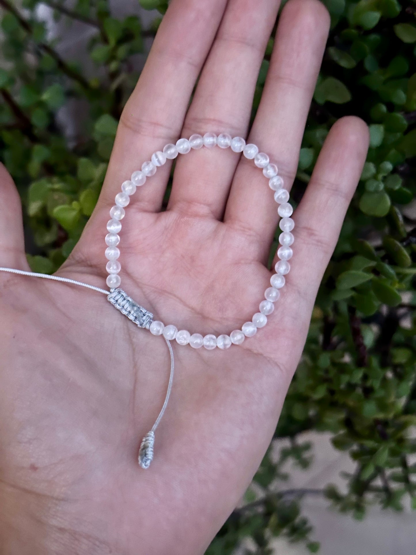 Pulsera Ajustable de Selenita 4mm