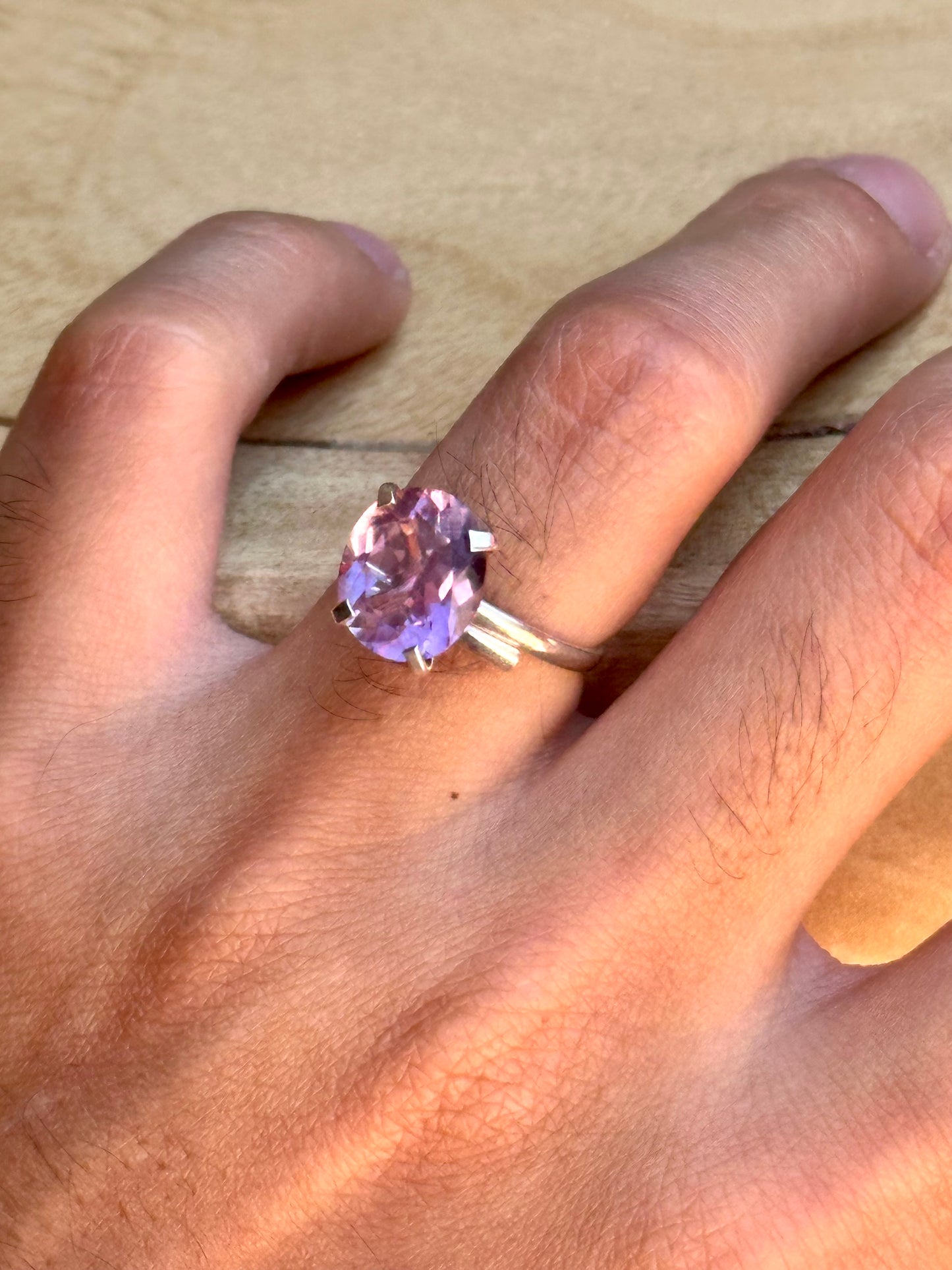 Anillo ajustable de Amatista