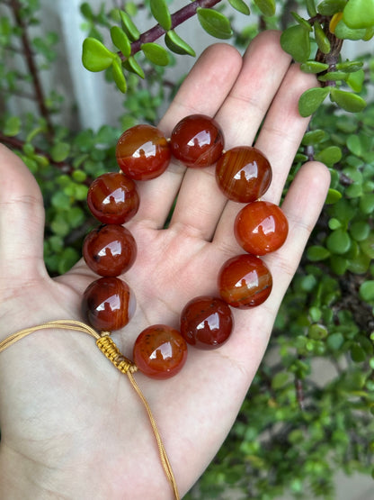Pulsera Ajustable de Cornalina 20mm