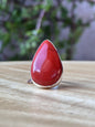 Anillo ajustable de jaspe rojo