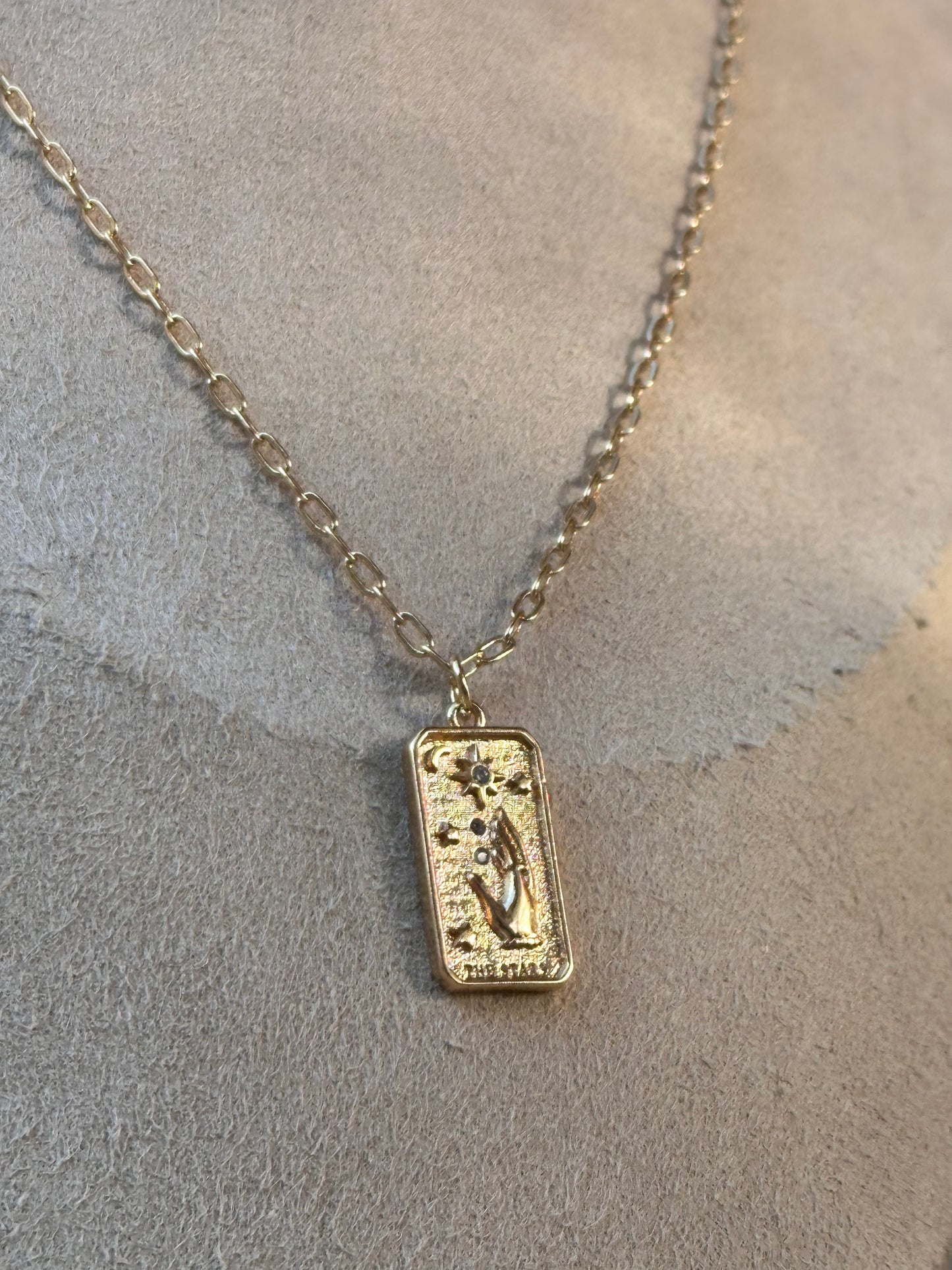 Collar Carta del Tarot El Sol | Acero Inoxidable