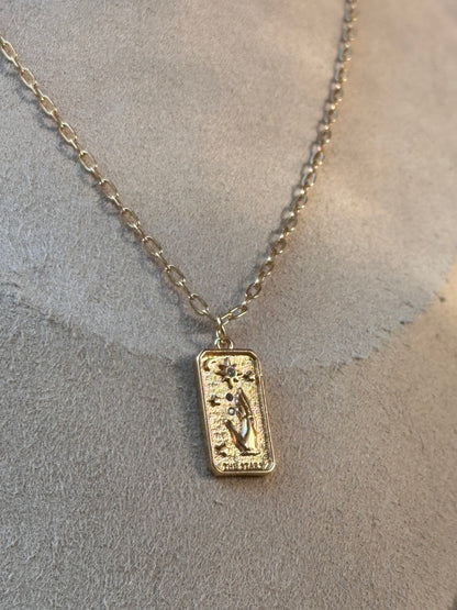 Collar Carta del Tarot El Sol | Acero Inoxidable