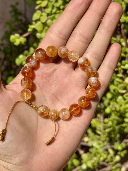 Pulsera Ajustable de Citrino 10mm