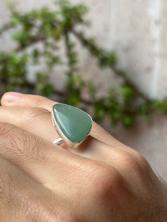 Anillo ajustable de Aventurina Verde