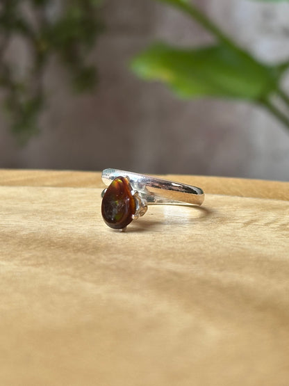 Anillo Ajustable de Ágata de Fuego