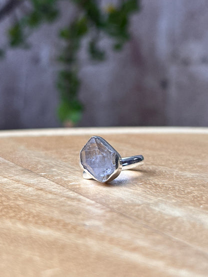 Anillo ajustable de Cuarzo Herkimer mini