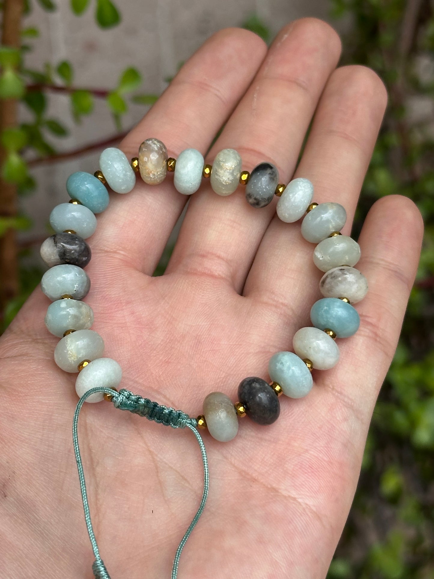 Pulsera ajustable de amazonita