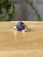 Anillo ajustable de amatista en bruto