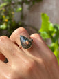 Anillo ajustable de labradorita