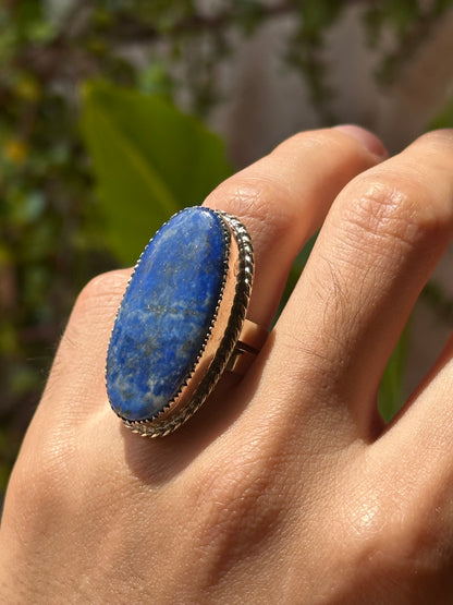 Anillo ajustable de Lapislázuli