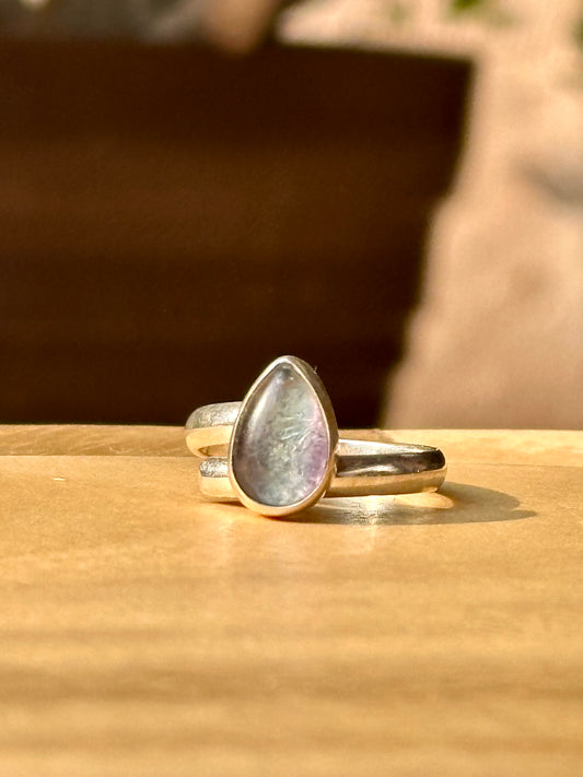 Anillo Ajustable de Fluorita | Claridad Mental y Protección