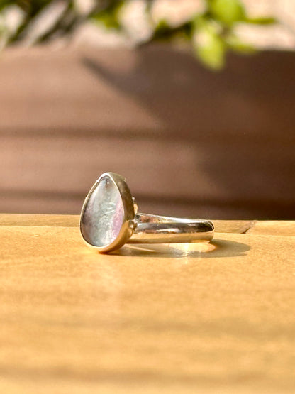 Anillo Ajustable de Fluorita | Claridad Mental y Protección