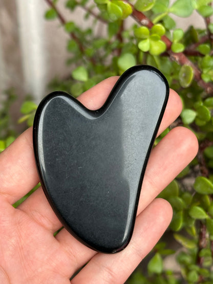 Gua Sha de Cuarzo Natural para Masaje Facial