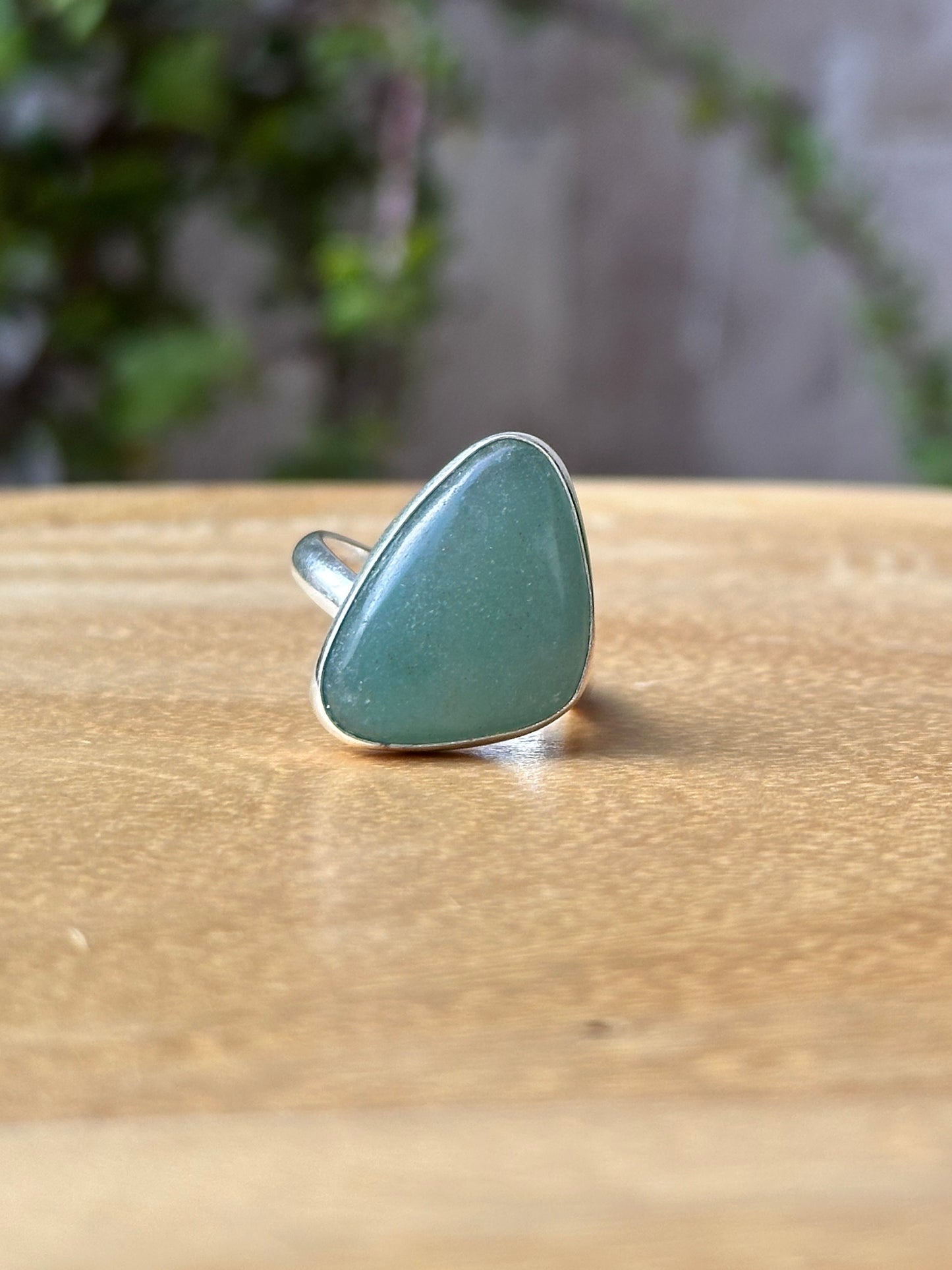 Anillo ajustable de Aventurina Verde