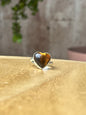 Anillo ajustable de Ojo de Tigre corazón