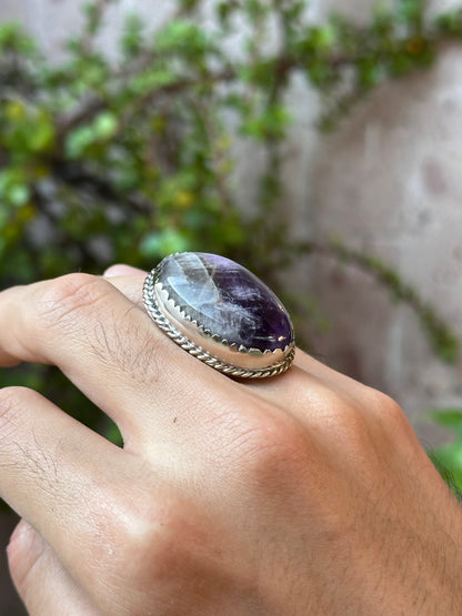 Anillo ajustable de Cuarzo Amatista