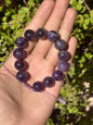 Pulsera Ajustable de Amatista Maxi 14mm