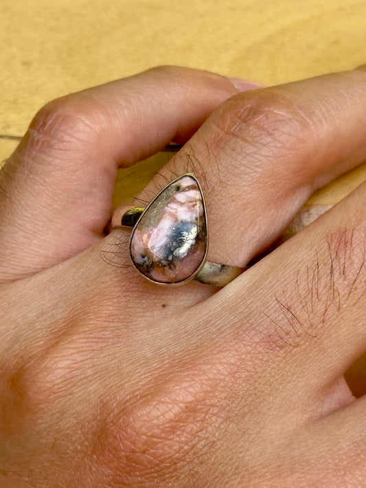 Anillo ajustable de Rodonita