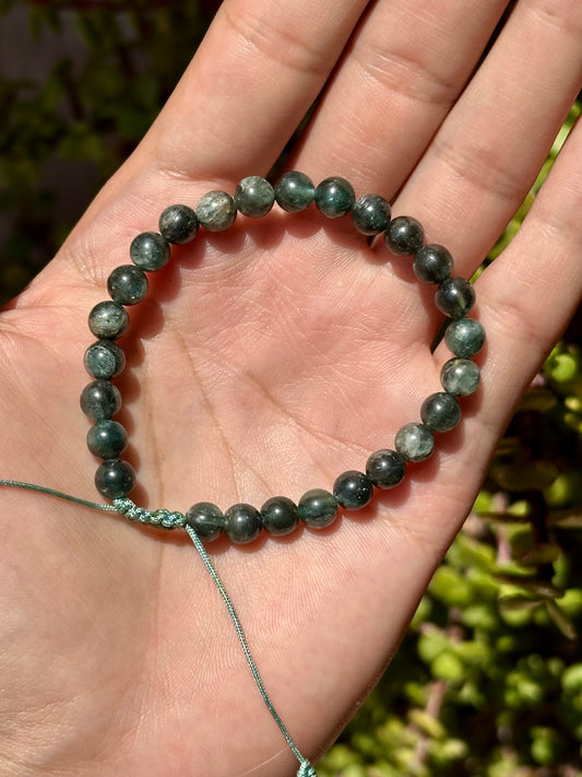 Pulsera Ajustable de Cianita Verde