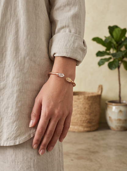 Brazalete de Cobre · Puntas de Citrino