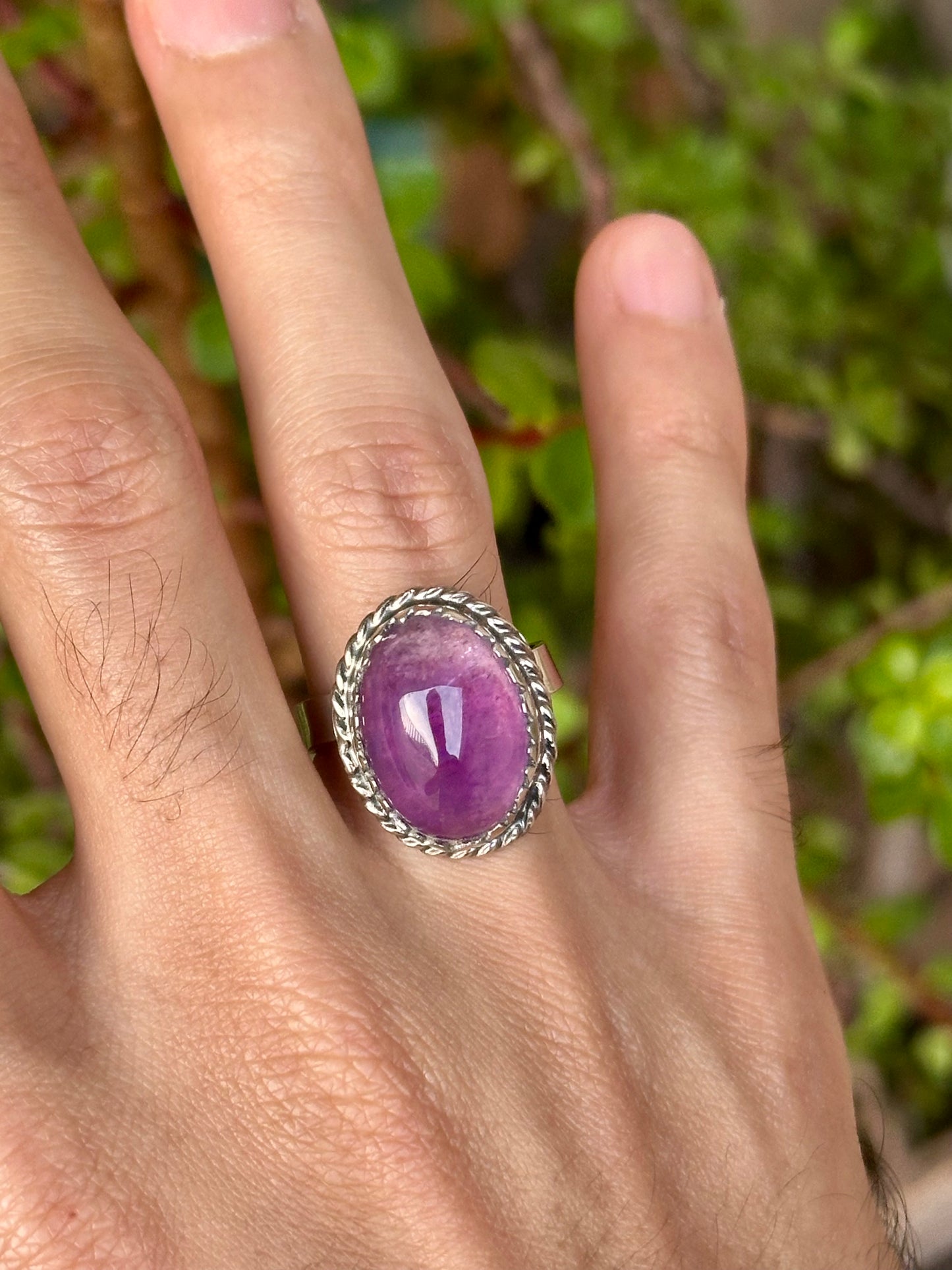 Anillo ajustable de Cuarzo Amatista