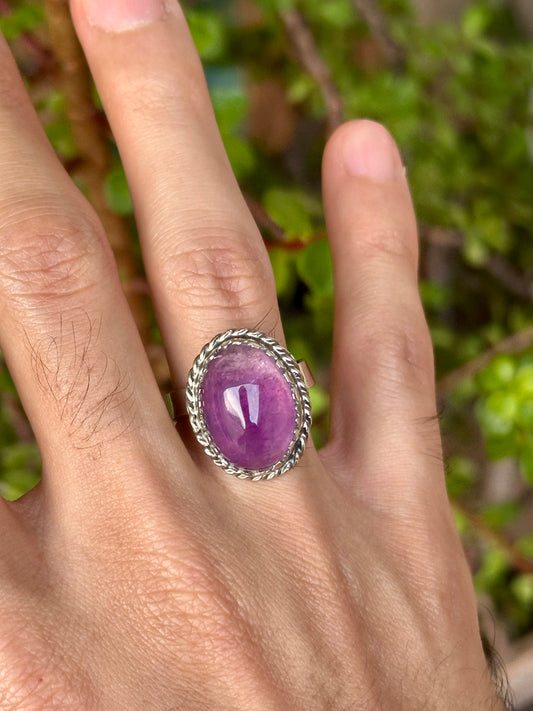 Anillo ajustable de Cuarzo Amatista