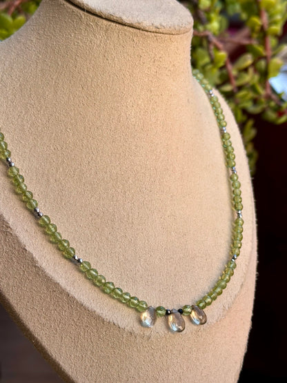Choker de Peridoto & Citrino