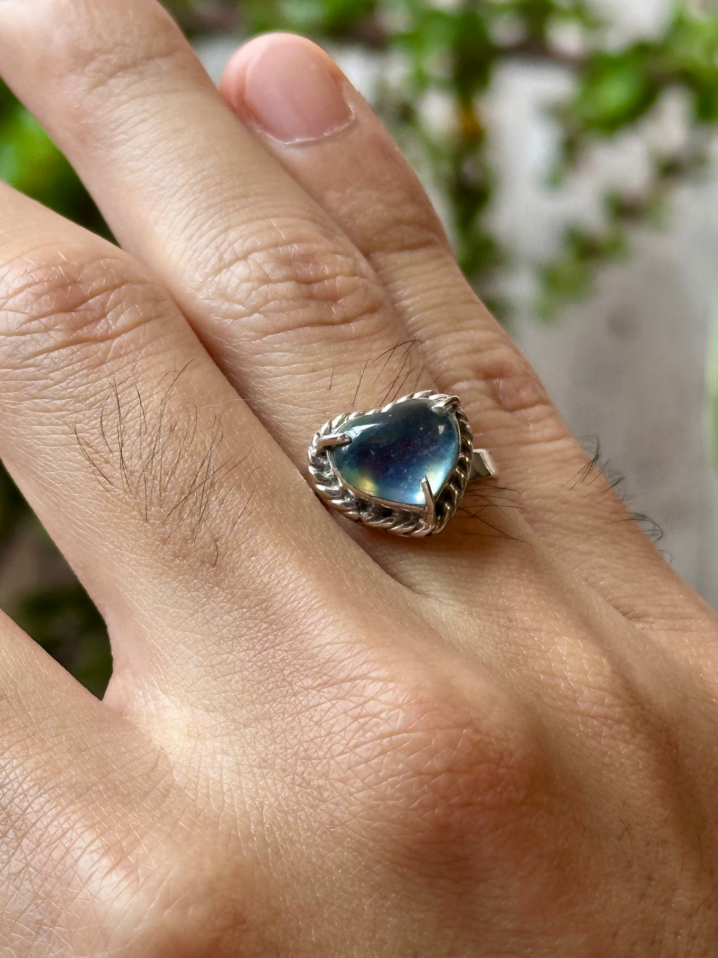Anillo Ajustable de Aguamarina