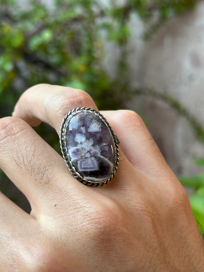 Anillo ajustable de Cuarzo Amatista
