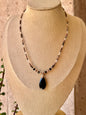 Collar de Rodonita, ágata, Ónix y Turmalina negra