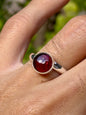 Anillo ajustable de Granate Rojo