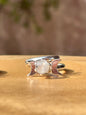 Anillo ajustable de piedra luna triple diosa