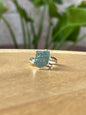 Anillo ajustable de Aguamarina en bruto
