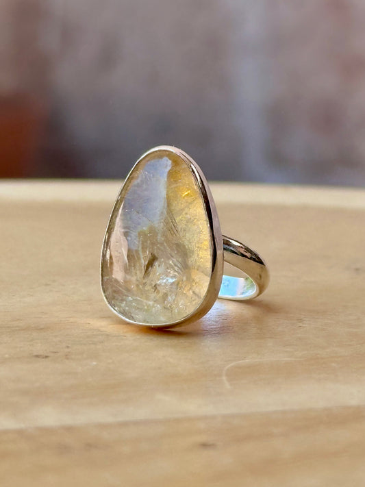Anillo ajustable de Citrino
