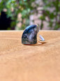 Anillo Ajustable de Ágata Musgosa Ovalado