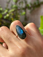 Anillo ajustable de labradorita