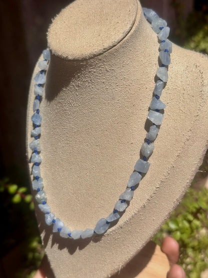 Choker de Aguamarina en Bruto