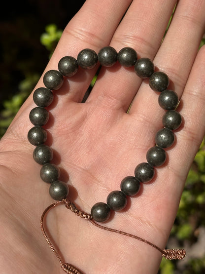 Pulsera de Pirita Esfera 8mm