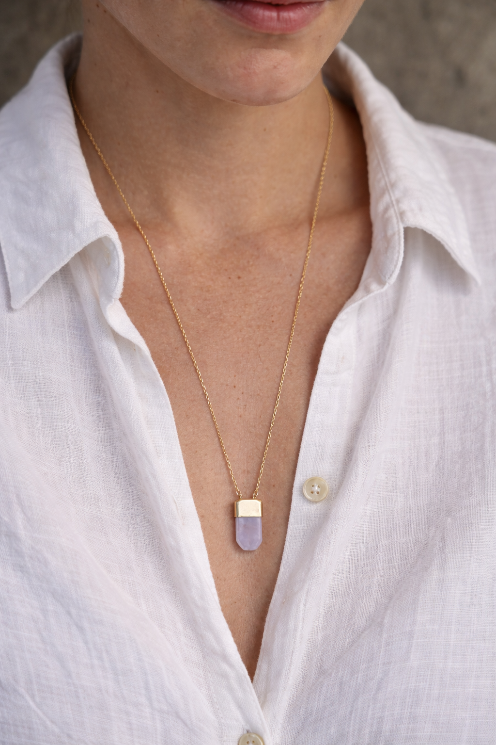 Collar de Cuarzo Rosa
