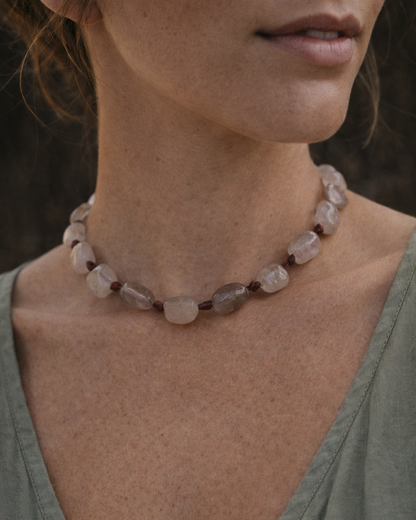 Collar de Cuarzo Ahumado